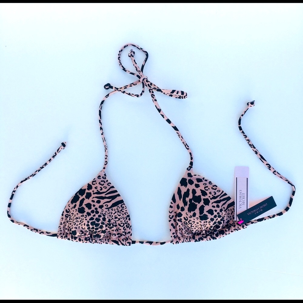 Victoria’s Secret Bikini Top XS, Leopard Print Teeny VS Bikini NWT